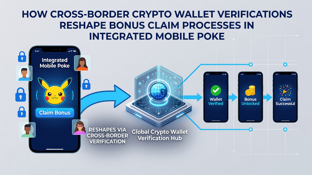 Mobile interface showing verified crypto wallet linked to poker and slot bonus offers