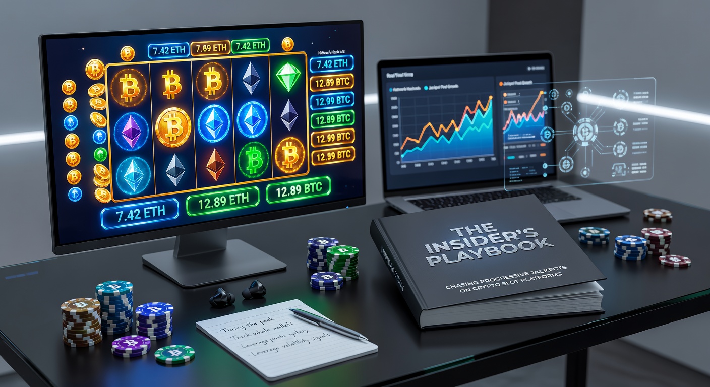 Player's screen showing a crypto slot progressive jackpot win notification with exploding coins and wallet transfer animation